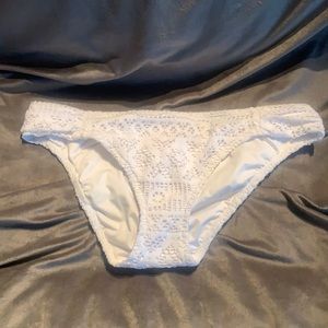 White eyelet bikini bottoms
